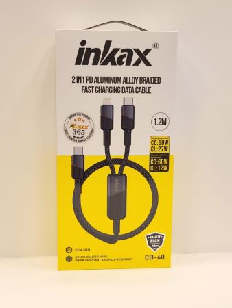Inkax 2 in 1 PD Fast Charging Data Cable
